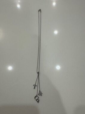 Tiffany & Co. Sterling Silver Multi-Charm Necklace with Letter & Symbols
